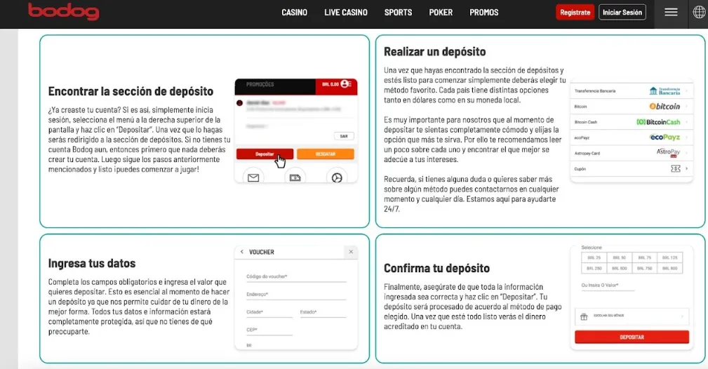 Existen diferentes alternativas para hacer pagos en este casino Pagos Bodog Casino