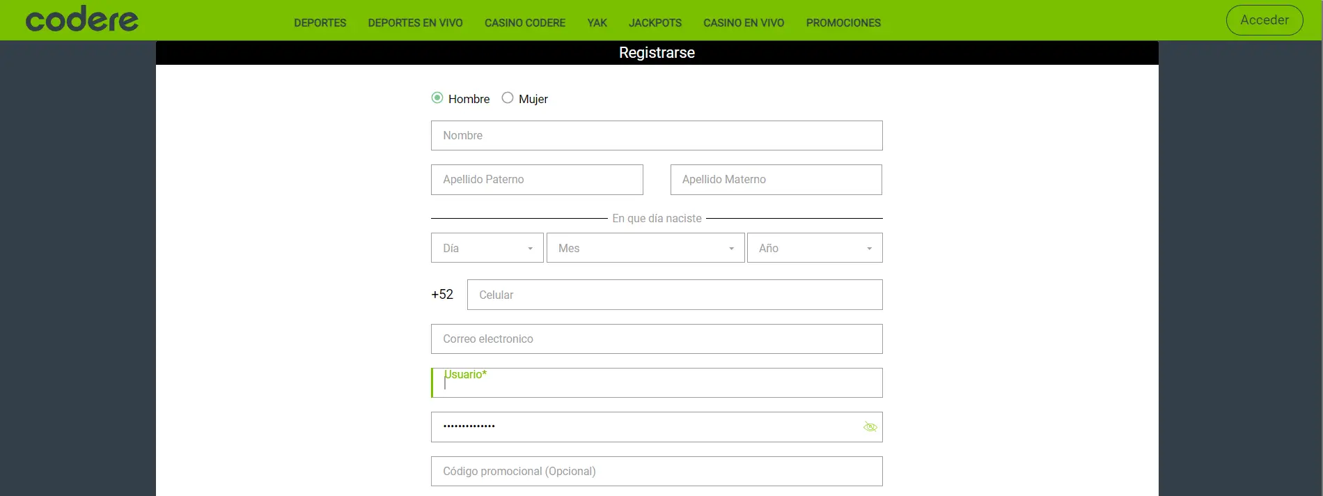 Completa tu registro en minutos registro casino