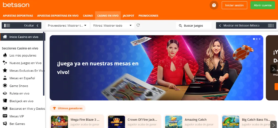 Juegos en vivo en Betsson casino casinos online español betsson